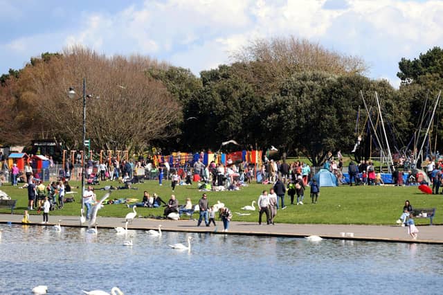 Southsea was chock full of people enjoying the sunshine this Good Friday.