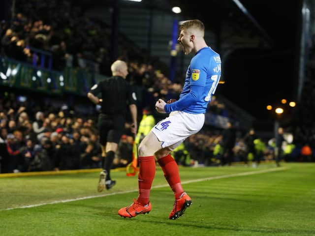 Andy Cannon celebrates against MK Dons. Picture: Joe Pepler