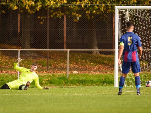 USP goalkeeper Charlie Shepherd reacts after conceding. Picture: Keith Woodland