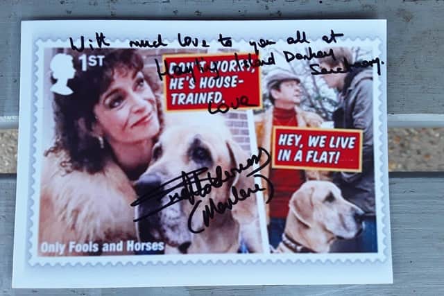 The signed items from the actors