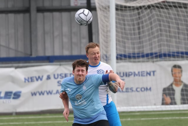 Wicor Mill (blue) v AC Copnor. Picture by Kevin Shipp