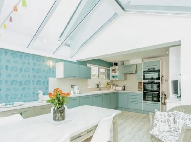 This property comes with four bedrooms and it has been refurbished to a high specification. It is in a gorgeous location and is less than 300m from the beach. The listing says: "It is situated less than 300m from the beach in a quiet cul de sac in the highly sought after village of East Wittering." For more information about the property, visit the Purple Bricks website.