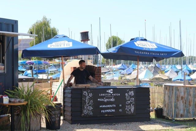 Guests enjoyed hand-stretched pizzas served straight from the outdoor oven.