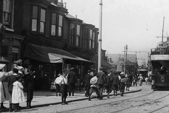 Bedford's on the left in Fawcett Road 1906This wonderful photograph looking north up Fawcett Road on a hot summers day.In the distance can be seen the roof of Rugby Road Church which still stands, although now flats.