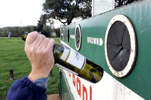 Glass recycling has been removed from two large Tesco stores in Portsmouth