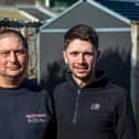 Paul Madeira (51) with son Jordan Madeira (24). Picture: Mike Cooter (250222)