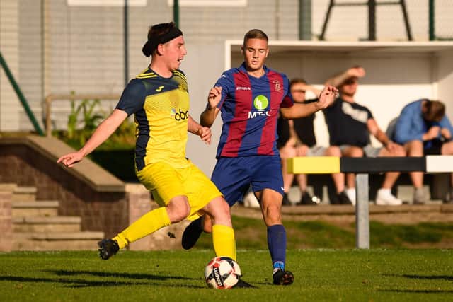 Moneyfields' Tom Cain will be out for 8-12 weeks after suffering a broken collarbone. Picture by Keith Woodland
