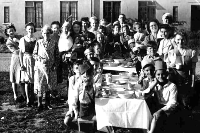 looks like a VE Day party image for Bob ?John Regnard pic for Families of Tipner Green