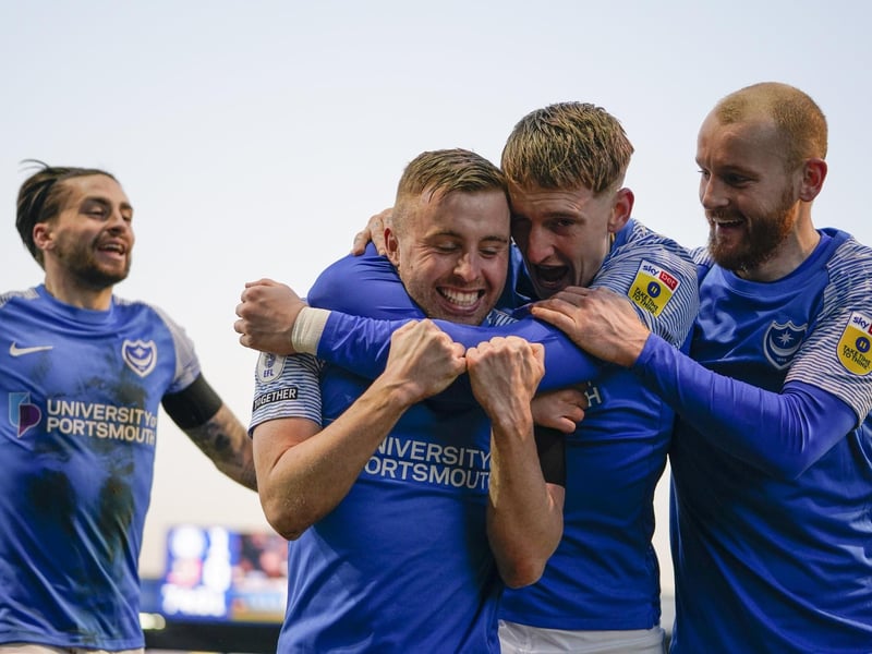 Goal, Portsmouth midfielder Joe Morrell scores, Portsmouth 2-0 Exeter City during the EFL Sky Bet League 1 match between Portsmouth and Exeter City at Fratton Park, Portsmouth, England on 21 January 2023.