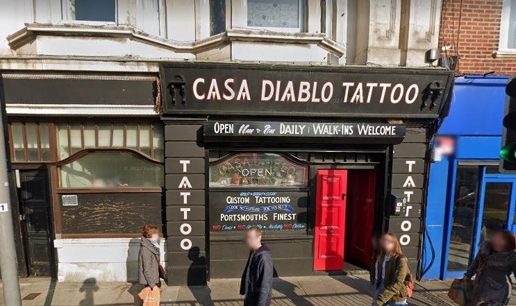 Casa Diablo Tattoo, London Road, has a rating of 4.9 on Google with 119 reviews.