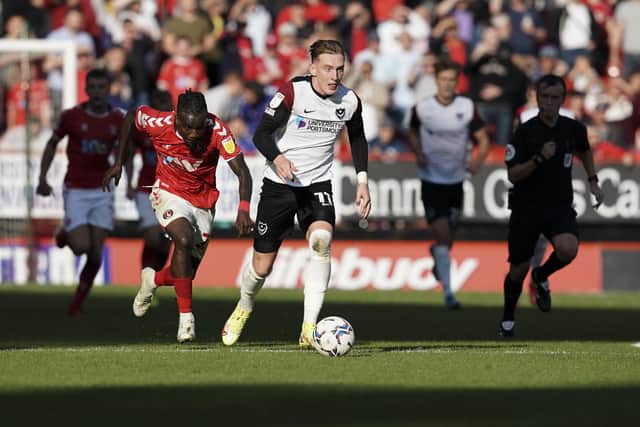 Ronan Curtis in action for Pompey at Charlton