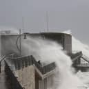 Pictured are the waves caused by Storm Eunice in 2022. Photos by Alex Shute