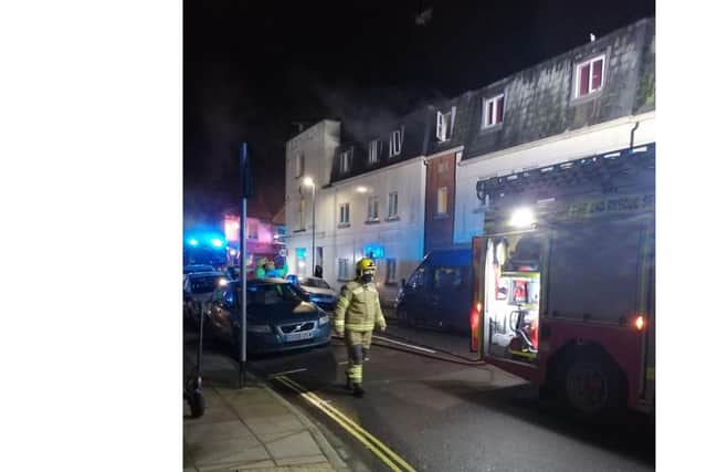 The fire broke out shortly after 1am. Picture: Alison Beech