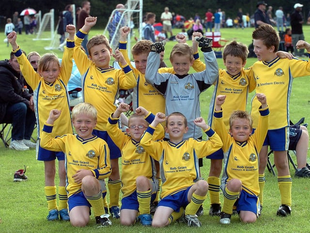 The Gosport Borough Youth under-7s team that competed in the Whiteley Sixes in July 2007.
