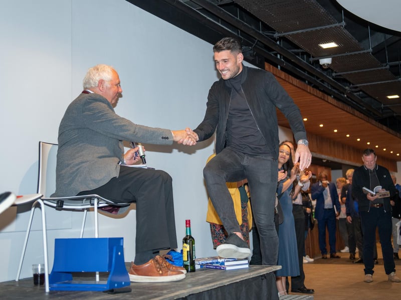 Gareth Evans at the Played Up Pompey Four book launch in Fratton Park's Victory Lounge on Friday night. Picture: Steve Reid