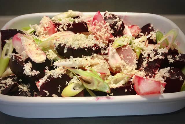 Turnips, beetroot and horseradish, by Lawrence Murphy