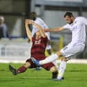 Hawks midfielder Andy Drury played for Dartford boss Steve King during his time at Lewes. Photo by Dave Haines/Portsmouth News