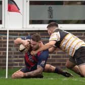 US Portsmouth's Ryan Merrikin was sin-binned and scored a try in the defeat to Overton Picture: Keith Woodland