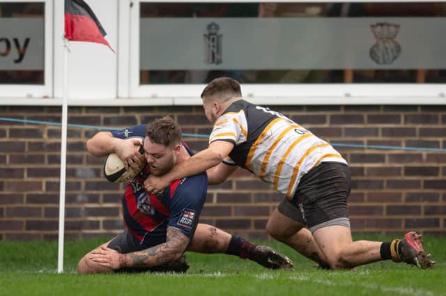 US Portsmouth's Ryan Merrikin was sin-binned and scored a try in the defeat to Overton Picture: Keith Woodland