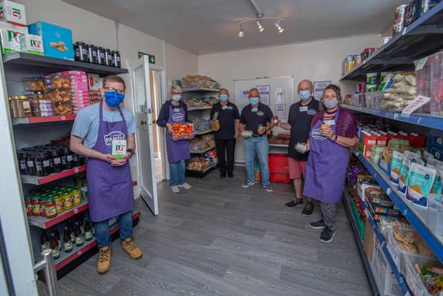 Volunteers at North End Pantry at North End Baptist Church, Portsmouth when it opened on Thursday 17th June 2021
Picture: Habibur Rahman