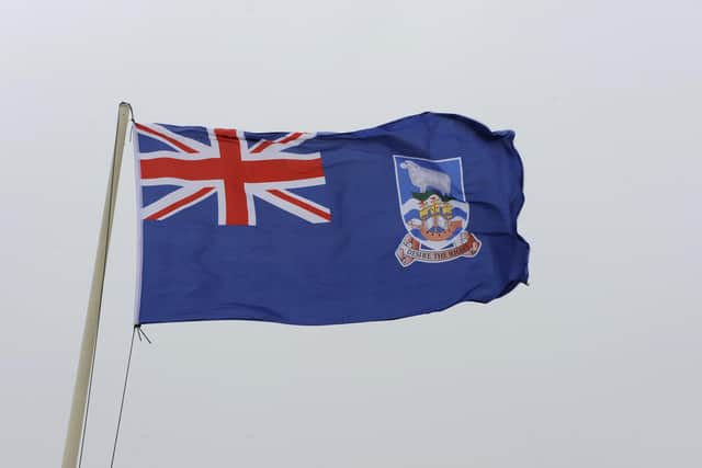 The Falkland Islands flag