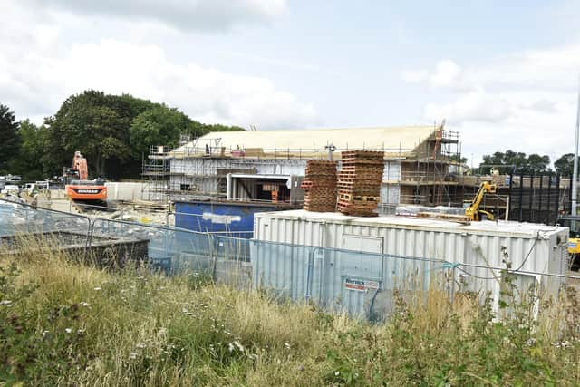 The new Football Hub is being built at King George V playing fields in Cosham.
Picture: Sarah Standing (130723-6502)