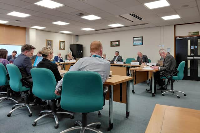 Resident Peter Cawley speaking against the application at the FBC planning committee. Image: LDRs