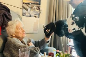 Denmead Grange care home residents had some unusual visitors as they were greeted by pygmy goats from Em’s Friendly Farm.