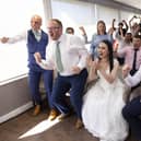 Fareham couple Nicoletta and Thomas Barr, winners of the Snickers Own Goal Wedding