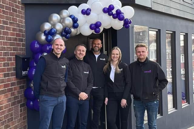 Pictured: Craig Hopes, Daniel Byrne, Martin Merrett, Natalie Hopes and Chris Sullivan at the new Bernards branch in Drayton.