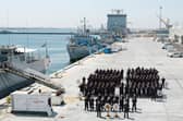 Sailors based on Op Kipion in the Gulf pictured at the Naval Support Facility, Bahrain, in October 2021
Photo: Lt A Blake RN
