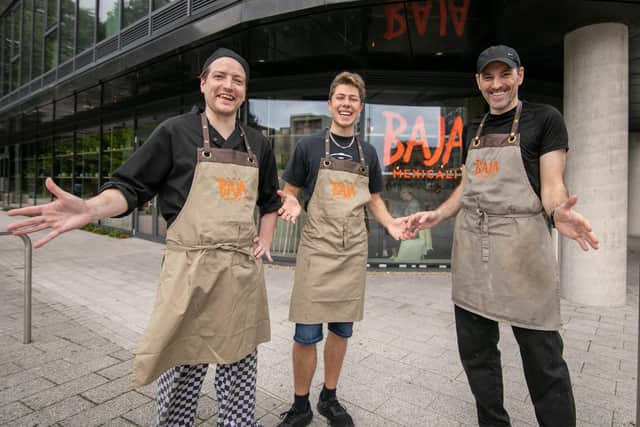 New Baja Mexican restaurant has opened at Portsmouth City Centre

Pictured: Staff of Baja, MAtthew Wortley, Martin Sanz and Nick Bell at Baja, Stanhope Road, Portsmouth on Wednesday 13th September 2023

Picture: Habibur Rahman