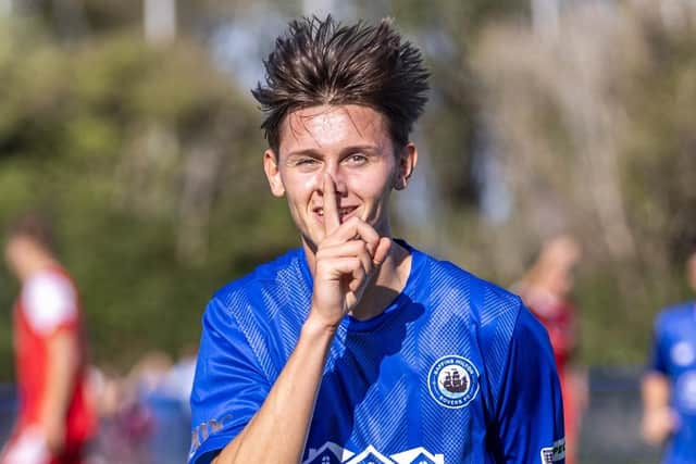 Pompey's Maxwell Hurst has scored four goals in three games since joining Baffins Milton Rovers on loan. Picture: Simon Hill