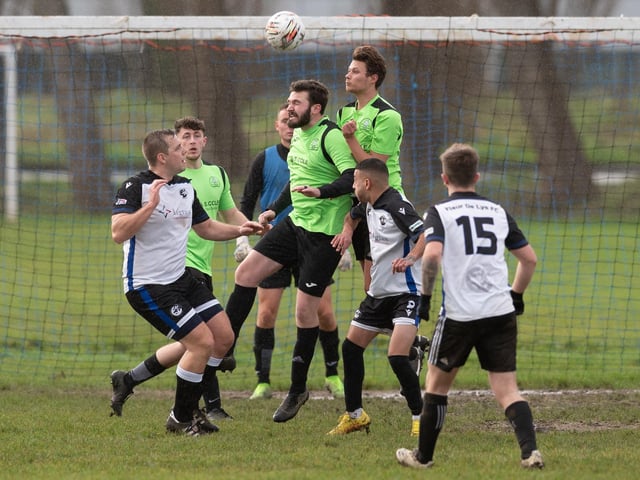 Bedhampton Village Reserves (green) v Fleur de Lys. Picture: Keith Woodland