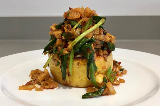 Roast Butternut squash with chilli-spiced fennel