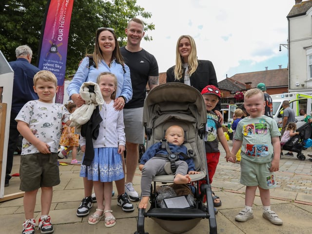 The Pettersen and Steele families at Fareham 999 Day.Picture: Chris  Moorhouse (220624-09)