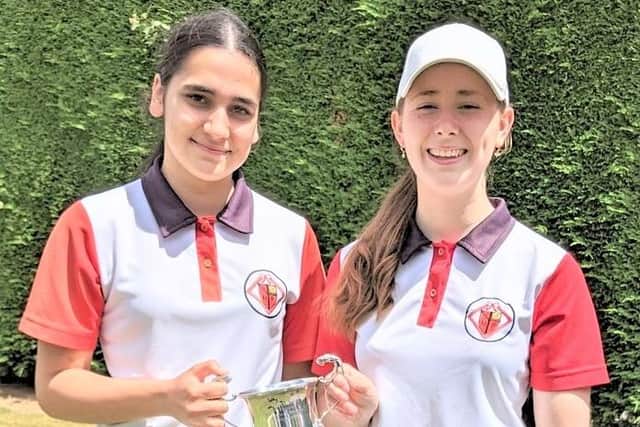 Women's Junior Pairs Winners, Keira Patel and Molly Firth