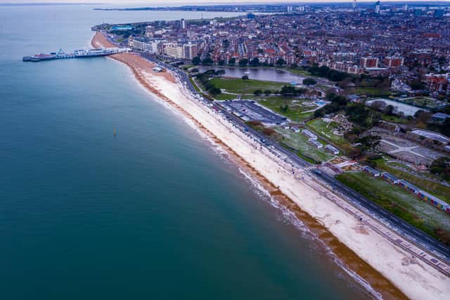 Snow on Southsea seafront. Picture: Marcin Jedrysiak