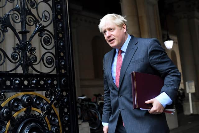 Boris Johnson walks to Downing Street after attending a cabinet meeting at the FCO. Picture: Peter Summers/Getty Images