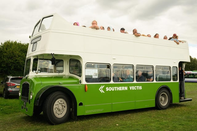Pictured is: A Southern Vectis open top bus departs.

Picture: Keith Woodland