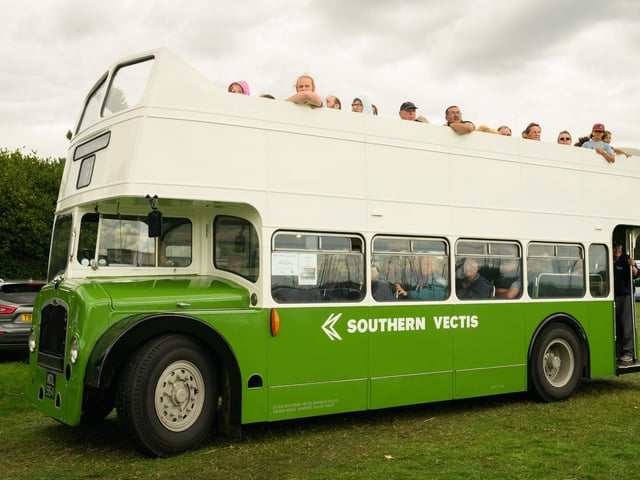Pictured is: A Southern Vectis open top bus departs.

Picture: Keith Woodland