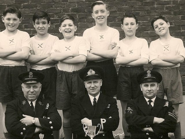 Proud HMS Vernon cadets boxing team