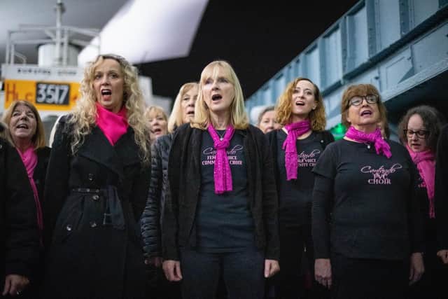 The choir performs. Picture: Habibur Rahman
