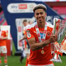 Jordan Gabriel won promotion with Blackpool last season while on loan from Nottingham Forest.  Picture: Catherine Ivill/Getty Images