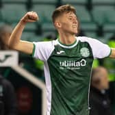 Pompey have been linked with Hibs teenage striker Ethan Laidlaw. (Photo by Ewan Bootman / SNS Group)