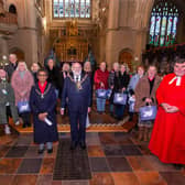 Comfort and Joy Cash Handout at St Marys Church, Fratton, Portsmouth on Friday 16th December 2022
Pictured: Various charity groups with Lord Mayor Hugh Mason, Mayoress Marie Costa and Canon Bob White
Picture: Habibur Rahman