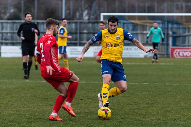 Former Gosport Borough boss Craig McAllister, right, has helped Lymington Town to the top of the Wessex League Premier Division. Picture: Vernon Nash