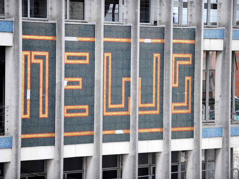 The well-known mosaic sign has now disappeared
Picture: Sarah Standing (300124-4894)