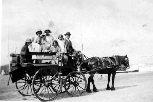 All aboard for the Eastney ferry!  Taken in 1931 we see the only transport available from Bransbury Park to the Hayling Ferry at Eastney.