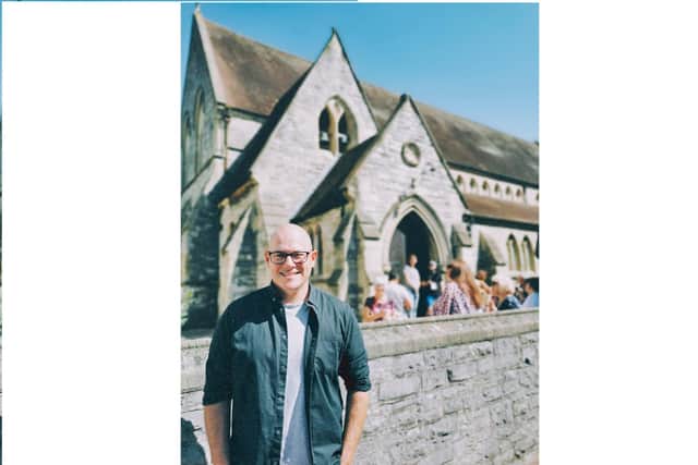 The Rev Ray Driscoll at Christ Church, Gosport
